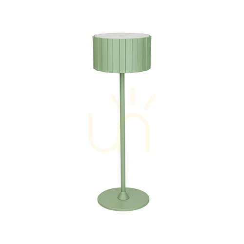 Sprawdź Przenośna lampa stołowa do użytku na zewnątrz, LED 2 W, 2700 K–4000 K–6500 K, kolor piaskowo-zielony, IP44, ZAMBELIS