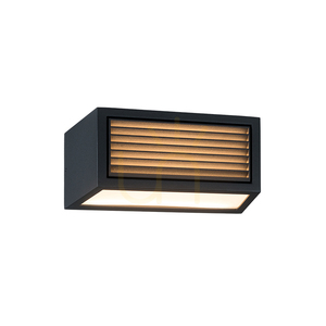 Zewnętrzna lampa ścienna z funkcją włączania/wyłączania, 1 x E27, maks. 15 W, IP54, grafitowe aluminium, ZAMBELIS small 1