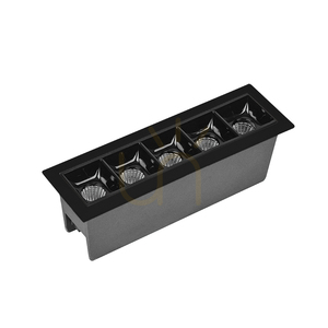 Wpuszczana oprawa punktowa LED z kratką, 11 W, 3000 K, kolor piaskowa czerń, ZAMBELIS small 0