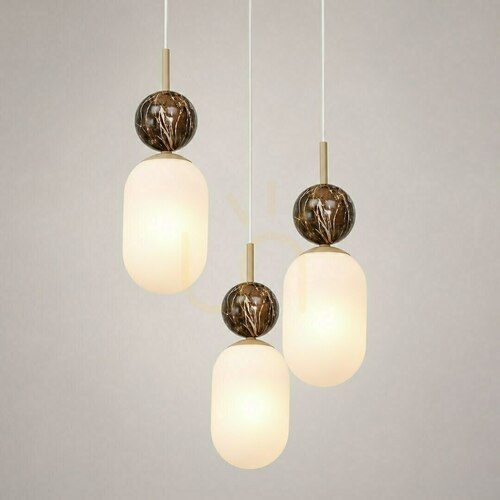 Sprawdź Lampa wisząca Milagro CREMA MLP2814, taupe, okrągła podsufitka, 3×E14