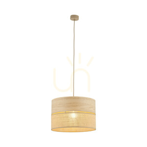 Lampa wisząca TK-Lighting DORMA WOOD JUTA 11786, 1×E27, 38 cm, jasne drewno i juta small 5