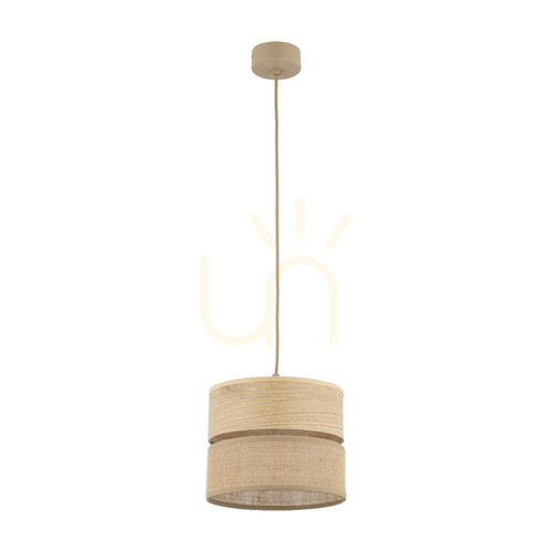 Sprawdź Dorma Wood Juta Lampa Wisząca 1 Xe27