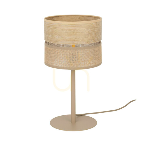 Sprawdź Dorma Wood Juta Lampka Nocna 1 Xe27