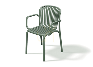 Krzesło ogrodowe z podłokietnikami FBRK658 Brene - zielony verde FERNE small 0