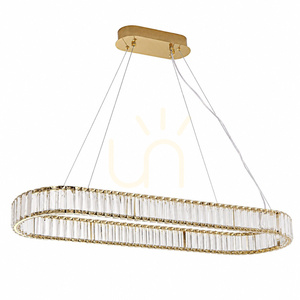 Żyrandol Kryształowy AURA Złota 85 cm - Nowoczesna Lampa Wisząca LED small 5