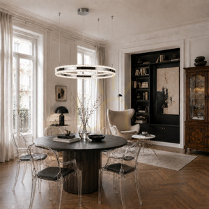Lampa wisząca CIRCLE 80 LED mosiądz szczotkowany 80 cm small 1