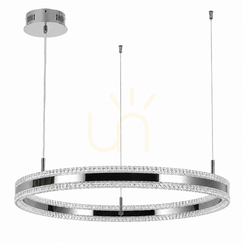 Sprawdź Lampa wisząca CIRCLE 80 LED mosiądz szczotkowany 80 cm