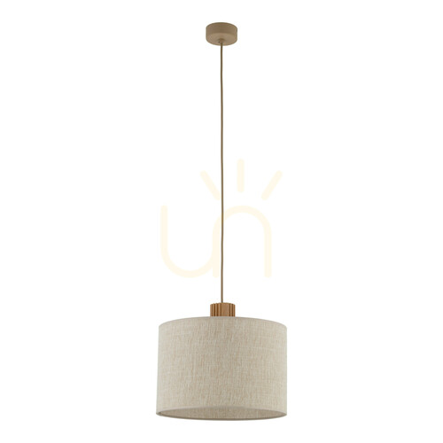 Sprawdź Lampa wisząca TK-Lighting Viga Shade 11799, sosna, beżowy abażur 30 cm, 1×E27