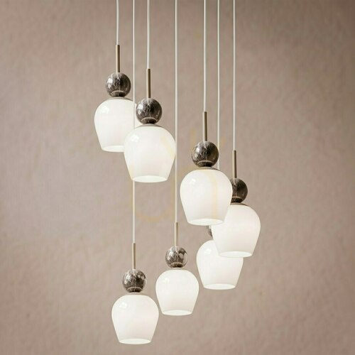 Sprawdź Lampa wisząca Milagro Carrara 7 × E14 taupe