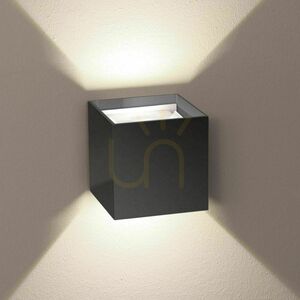 Osłona do podstawy kinkieta s.luce Ixa kwadratowa metalowa chrom 10 cm small 6