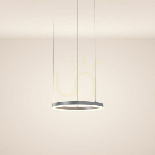 Sprawdź Lampa wisząca s.luce Ring LED Ø 40 cm, srebrna, 15 W, 3000 K, ściemnialna