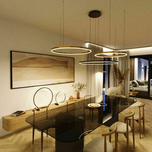 Lampa wisząca s.luce Ring LED 80 cm złota 36W 3000K kabla dimmable small 13