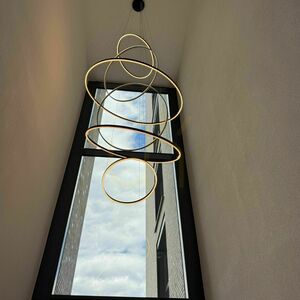Lampa wisząca s.luce Ring LED 80 cm złota 36W 3000K kabla dimmable small 2