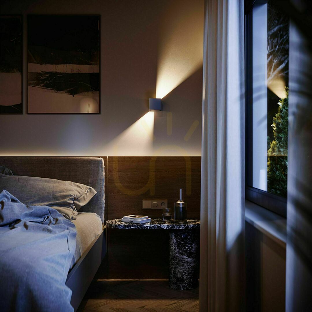 Sprawdź Kinkiet LED s.luce Ixa srebrny metalowy 10 cm IP44 3000 K Kinkiet LED s.luce Ixa srebrny metalowy 10 cm IP44 3000 K