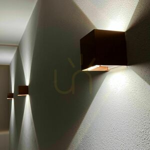Kinkiet LED s.luce Ixa betonowy kwadratowy 10W 3000K dimmable small 8