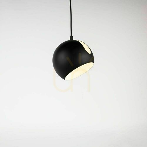 Sprawdź Lampa wisząca s.luce Ball czarna Ø20 cm E27 z obrotowym kloszem, zwis 5 m