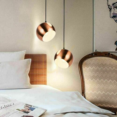 Sprawdź Lampa wisząca s.luce Ball złota Ø 20 cm E27, czarny przewód 5 m