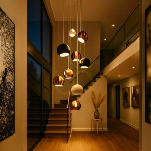 Sprawdź Żyrandol s.luce Ball biały metalowy 30 cm minimalistyczny