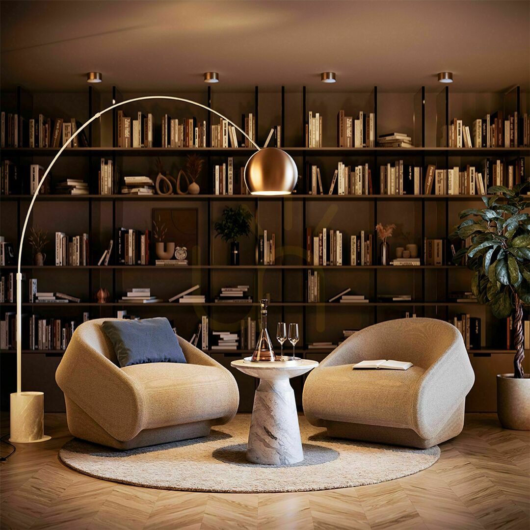 Zobacz Lampa podłogowa łukowa s.luce Ball złota marmur 220 cm Lampa podłogowa łukowa s.luce Ball złota marmur 220 cm