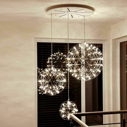 Sprawdź Żyrandol s.luce Atom XL złoty LED 152x0,3 W 30/50/70 cm okrągły nowoczesny