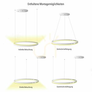 Lampa wisząca s.luce Ring LED biała Ø150 cm okrągła nowoczesna small 14