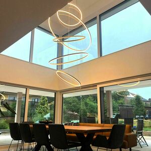 Lampa wisząca s.luce Ring LED biała Ø150 cm okrągła nowoczesna small 4