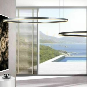 Lampa wisząca s.luce Ring LED biała Ø150 cm okrągła nowoczesna small 6