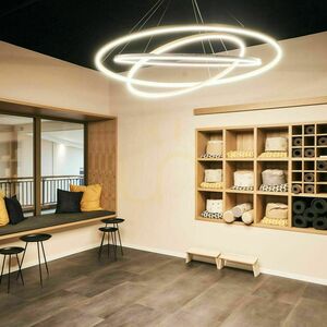 Lampa wisząca s.luce Ring LED biała Ø150 cm okrągła nowoczesna small 7