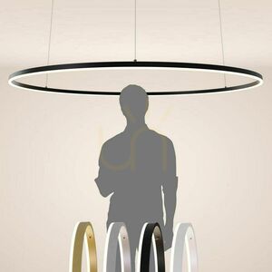 Lampa wisząca s.luce Ring LED biała Ø150 cm okrągła nowoczesna small 8