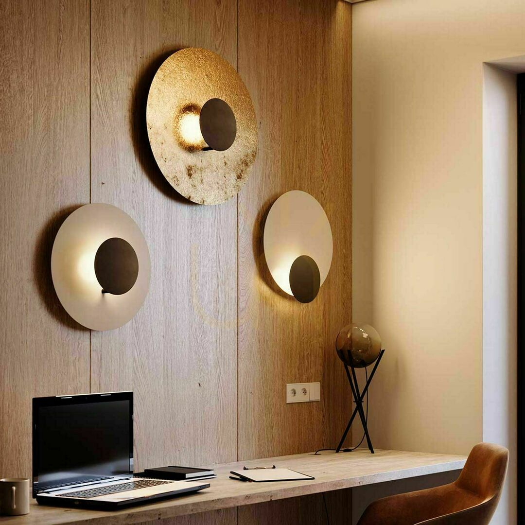 Obejrzyj Plafon LED s.luce Plate złoty 60 cm okrągły metalowy dimmable 3000 K Plafon LED s.luce Plate złoty 60 cm okrągły metalowy dimmable 3000 K