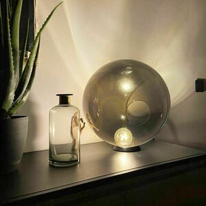 Lampka stołowa s.luce Orb szklana kula brązowa 20 cm E27 small 3