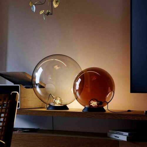 Sprawdź Lampka stołowa s.luce Orb miedziana szklana kula E27 30 cm