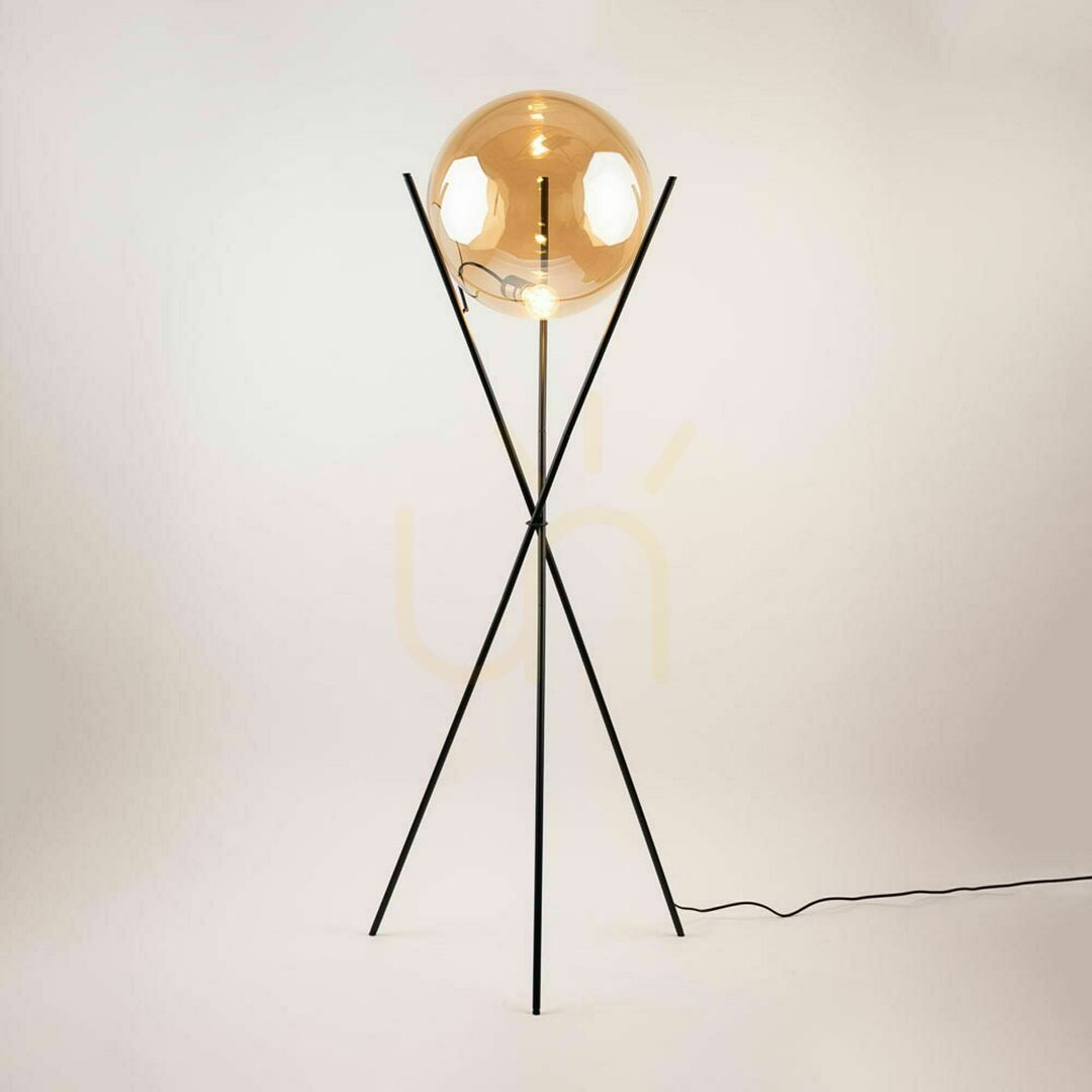 Zobacz Lampa podłogowa s.luce Orb Axis biała szklana kula 160 cm Lampa podłogowa s.luce Orb Axis biała szklana kula 160 cm