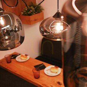 Żyrandol s.luce Cruet XL szkło wielokolorowe, klosze wysokie i płaskie, 8xE27, zwis do 500 cm small 14