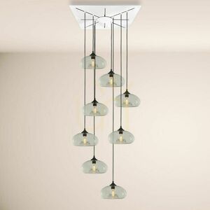 Żyrandol s.luce Cruet XL szkło wielokolorowe, klosze wysokie i płaskie, 8xE27, zwis do 500 cm small 5