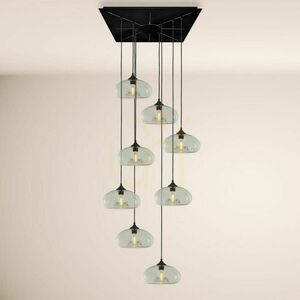 Żyrandol s.luce Cruet XL szkło wielokolorowe, klosze wysokie i płaskie, 8xE27, zwis do 500 cm small 9