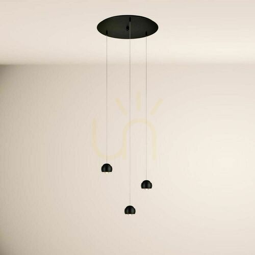Sprawdź Żyrandol s.luce Beam LED 3-punktowy czarny minimalistyczny Ø40 cm