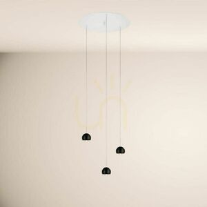 Lampa Wisząca s.luce Beam LED 3-punktowa Czarna, Podsufitka Biała Ø 40 cm small 12