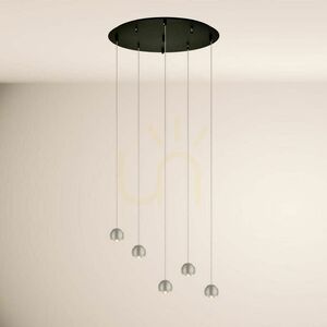 Lampa Wisząca s.luce Beam LED 3-punktowa Czarna, Podsufitka Biała Ø 40 cm small 13