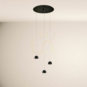 Lampa Wisząca s.luce Beam LED 3-punktowa Czarna, Podsufitka Biała Ø 40 cm small 8
