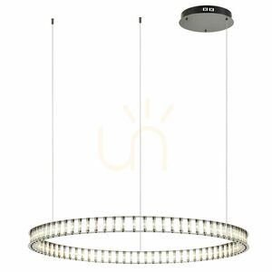 Lampa wisząca LED s.luce Atom Ring 80 cm, czarny chrom, 3000 K, ściemnialna small 8