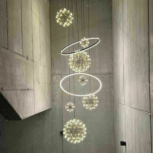Sprawdź Żyrandol LED s.luce Fusion XXL 8-punktowy Mix 150 cm