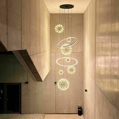 Sprawdź Żyrandol LED s.luce Fusion XXL 8-punktowy Mix 150 cm