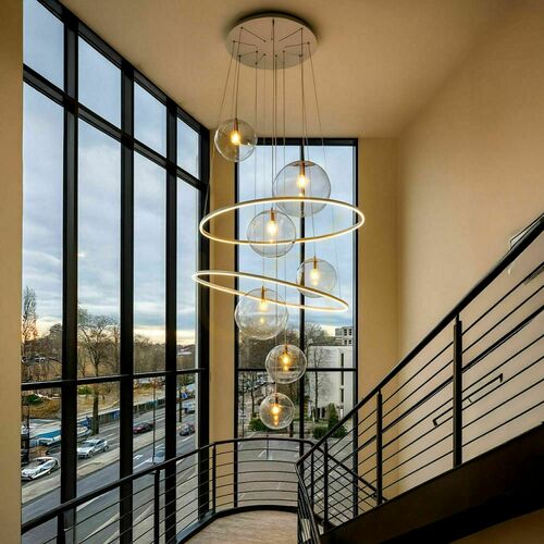 Sprawdź Żyrandol s.luce Galaxy XXL LED 8-ramienny czarny szklane kule
