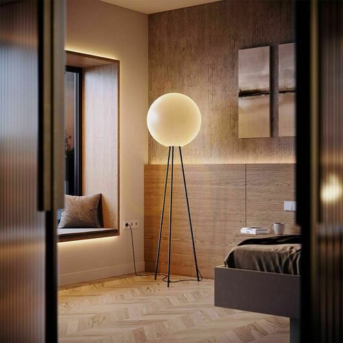 Sprawdź Lampa podłogowa s.luce Orb Tripod 160 cm szklana kula transparentna