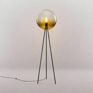 Lampa podłogowa s.luce Orb Tripod 160 cm, szklana kula Ø 50 cm złoty gradient small 15