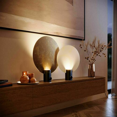 Sprawdź Lampa stołowa s.luce Cloud biała metalowa ściemniana GU10 40 cm