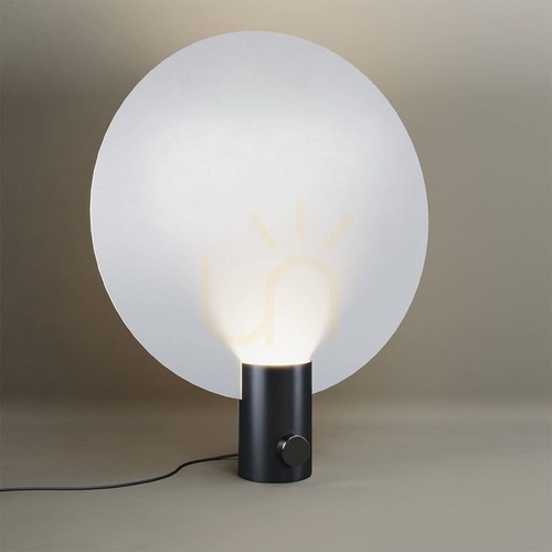 Sprawdź Lampa stołowa s.luce Cloud biała metalowa Ø 50 cm GU10 ze ściemniaczem obrotowym