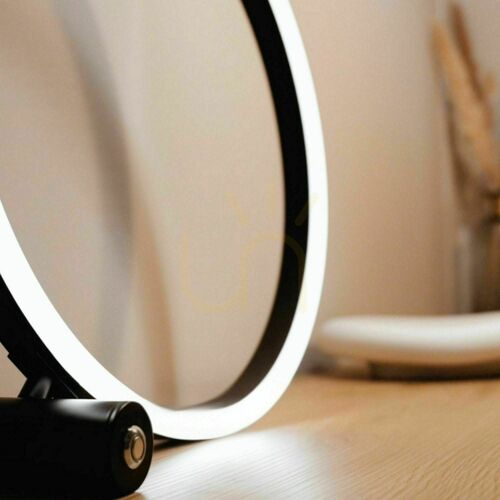 Sprawdź Lampa stołowa LED s.luce Ring czarna metalowa 60 cm ściemnialna