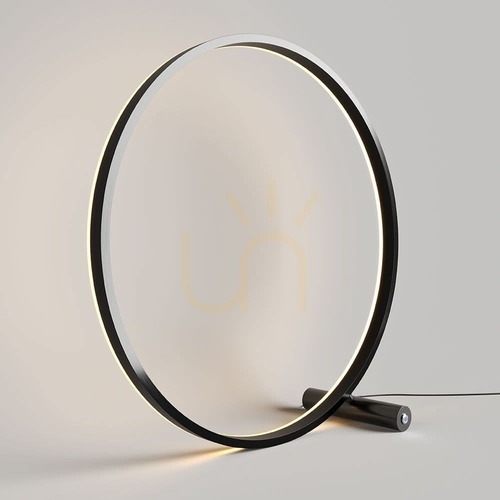 Sprawdź Lampa stołowa LED s.luce Ring czarna metalowa 60 cm ściemnialna